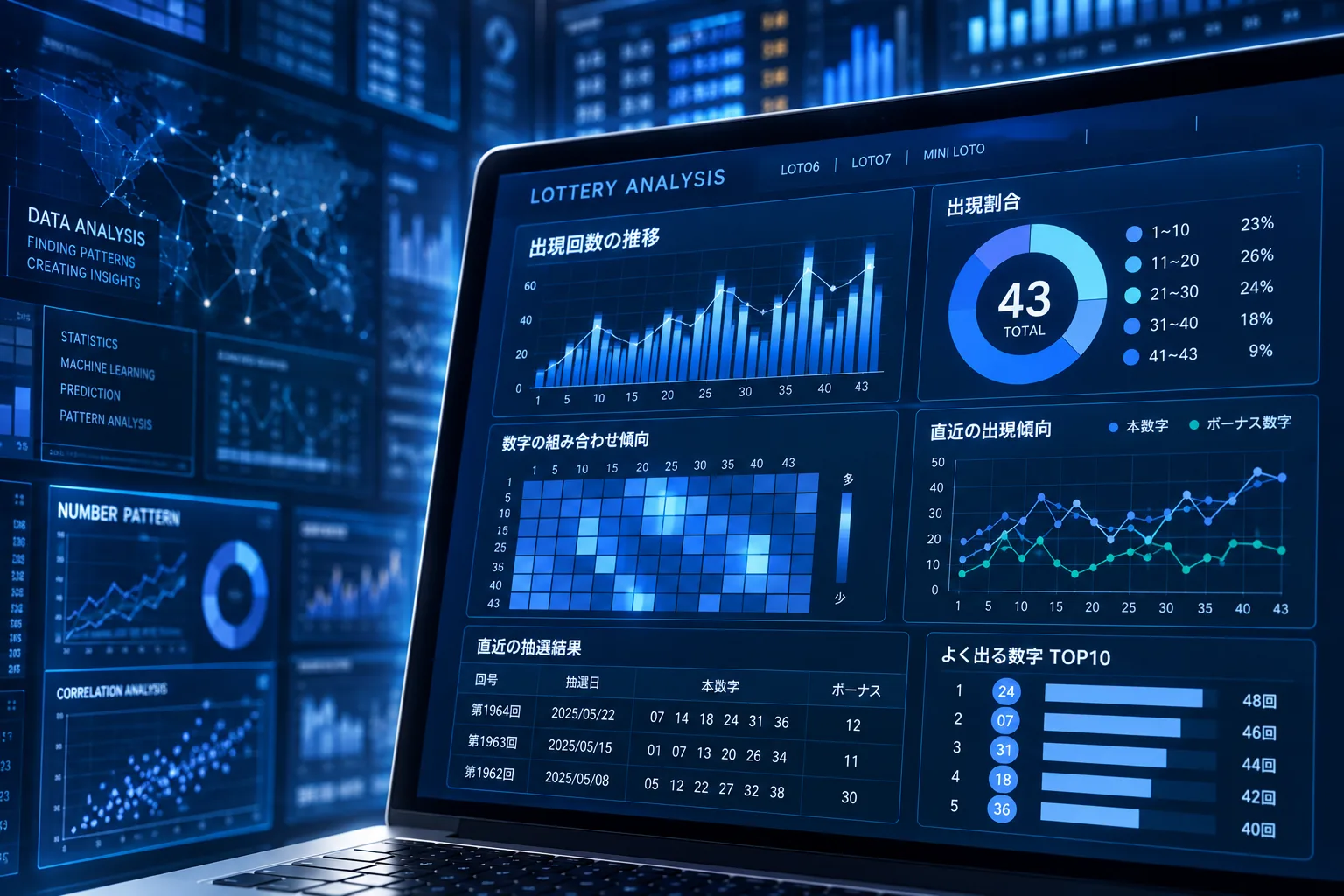 抽選データを分析するダッシュボード